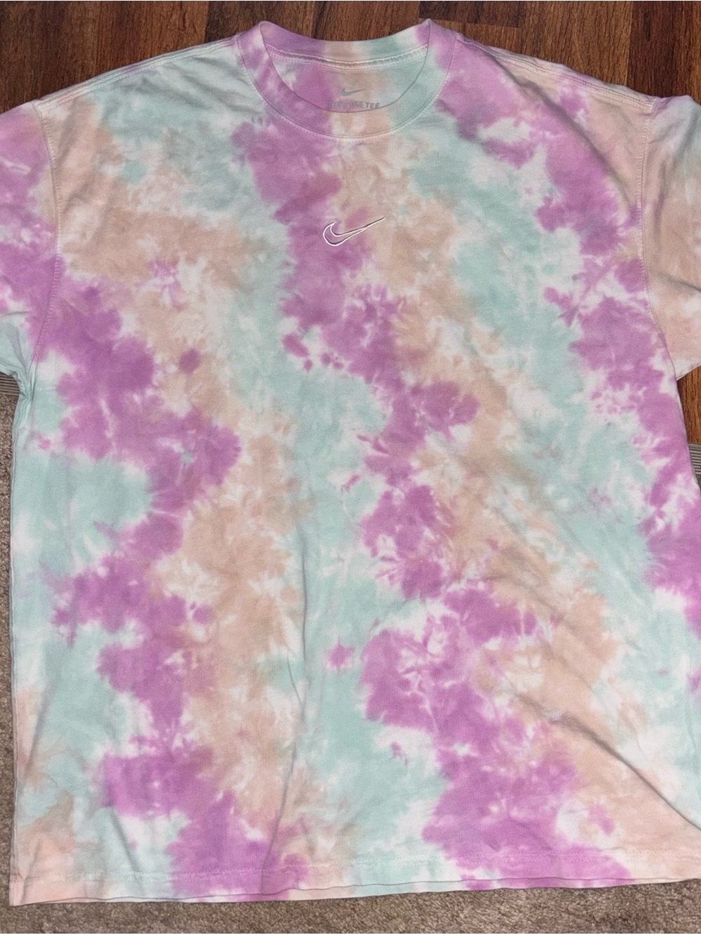Nike Pastel Tie-Dye Tee in Pink, Mint & Peach